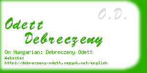 odett debreczeny business card